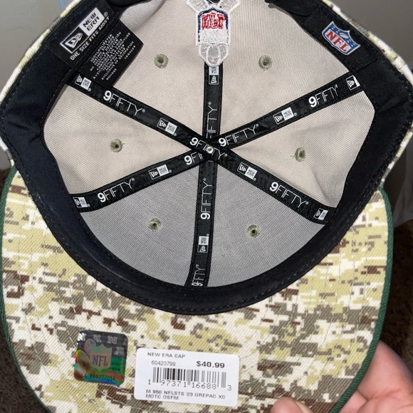 New Era Green Bay Packers 2023 Salute To Service STS Hat 9FIFTY Snapback Camo - Picture 8 of 10